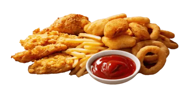 Extras : Nuggets, frites, oignons rings, Tex Mex et autres accompagnements