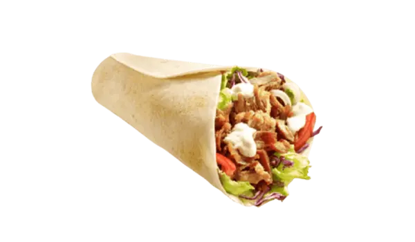 Wraps kebab, salade tomate oignons